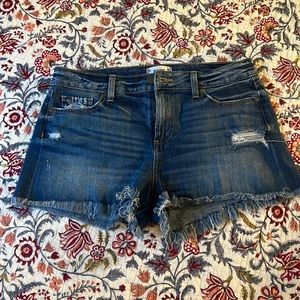 Paige Daryn Short Juno Destructed Denim Cutoff Denim Shorts Medium Size 29
